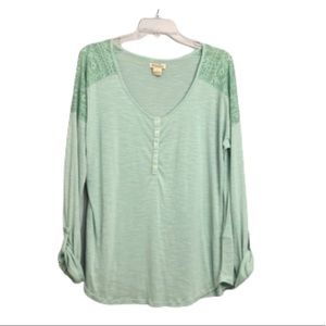 Lucky Brand Seafoam Green Shirt Large